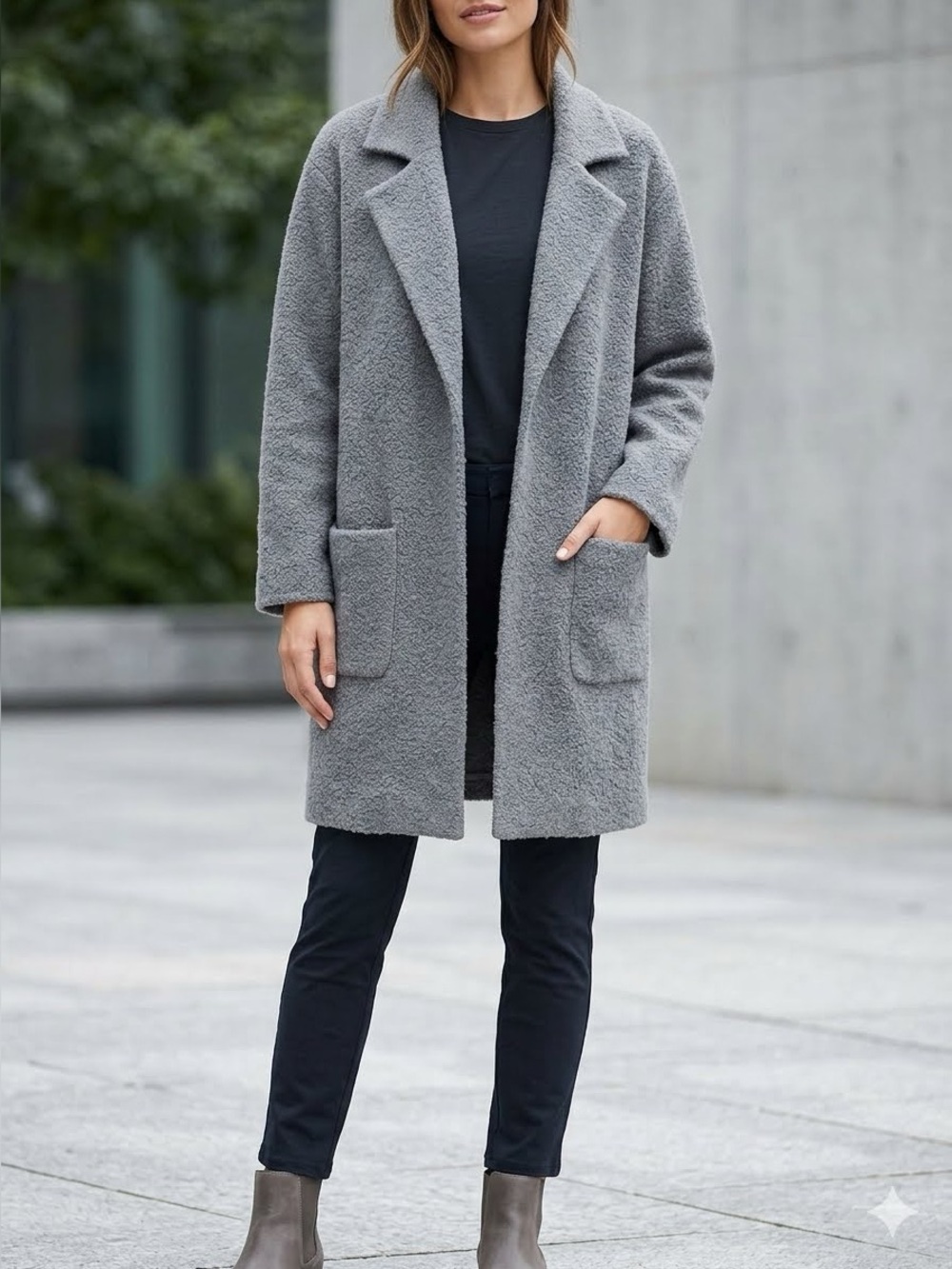 GUC size XL Entro Women's Gray Cardigan Coat